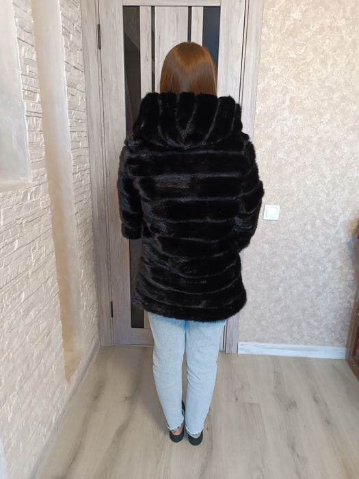 Натуральна норкова шуба-трансформер