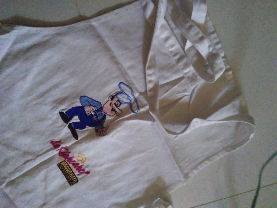 2 fartuchy kuchenne bawełniane kucharskie płócienne damskie