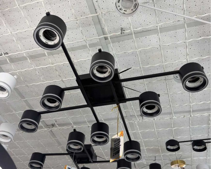 Люстра ELA 6R  Черная на 6 ламп GX53 (БЕСПЛАТНАЯ Доставка)