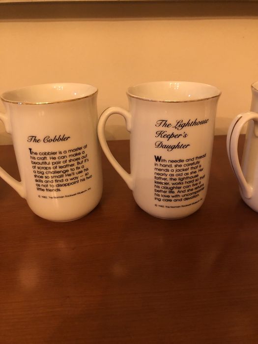 Lote 7 chávenas de coleção Norman Rockwell