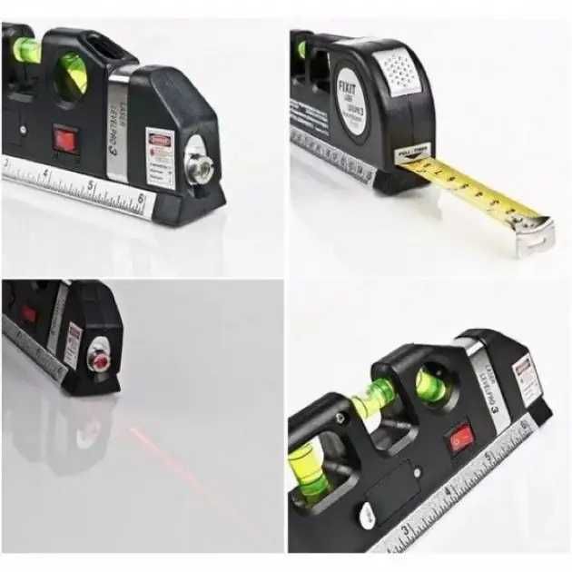 Лазерный уровень нивелир Laser Level Pro3 со встроенной рулеткой