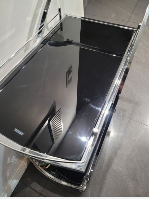 Barek czarne szkło plus chrom nowoczesny