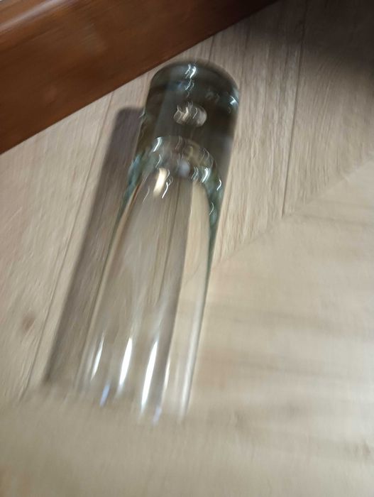 Wazon szklany tuba z bąbelkiem