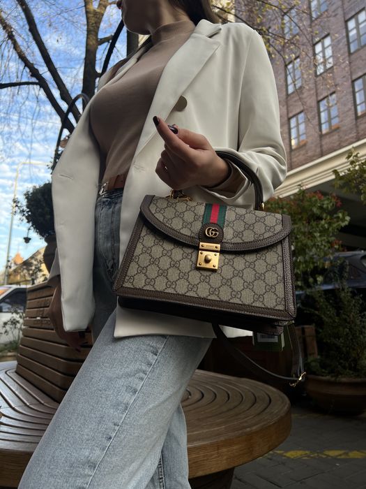 Сумка Gucci Canvas Ophidia series Brown