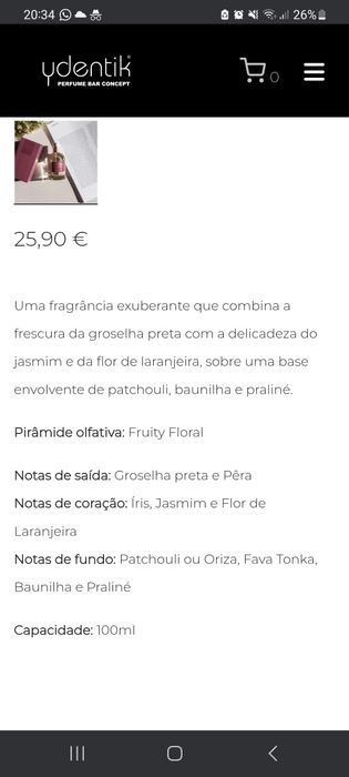 Y029 Eau de Parfum - Floral Frutado 100ml