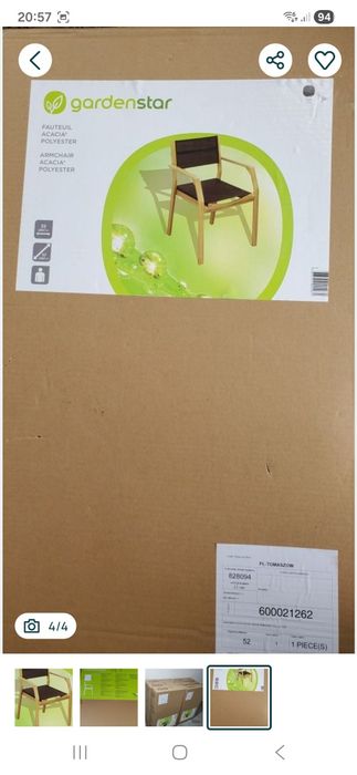 Krzesła ogrodowe/kuchenne 6szt.