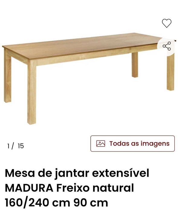 Mesa refeição extensível