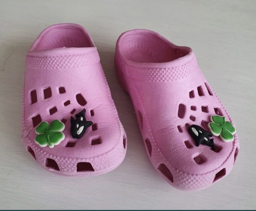 Gumowe klapki różowe chodaki typu crocs 24 14.5cm