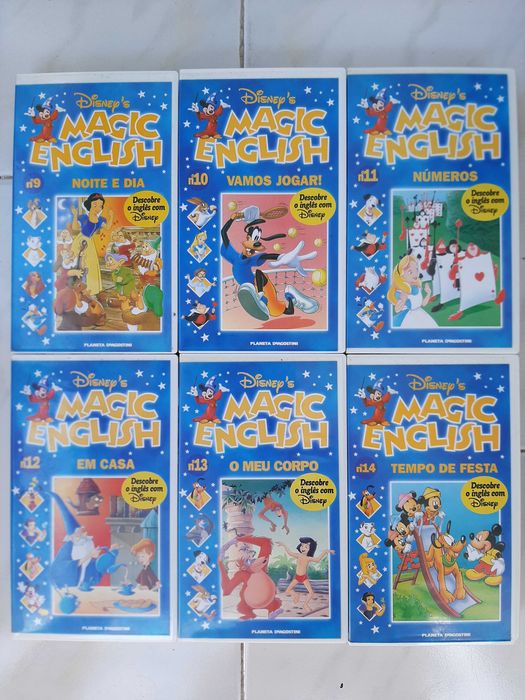 Livros e cassetes - Disney's Magic English