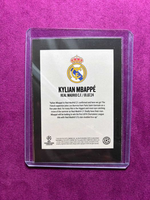 Topps Here We Go Kylian Mbappe card Real Madrid