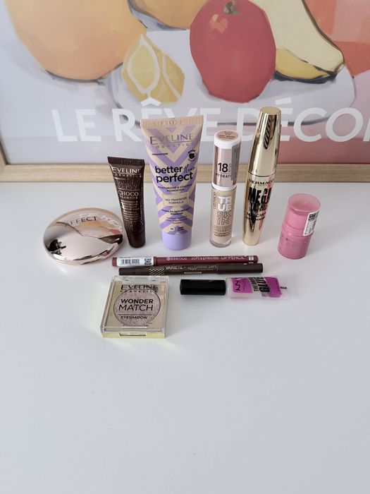 Zestaw 9 kosmetyków do makijażu eveline nyx affect catrice essence