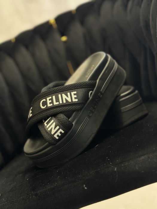 Klapki celine 37/38 nowe czarne