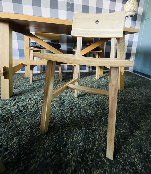 Drewniany stół Ikea Morbylanga 4 krzesla Skogsta gratis poduszki!