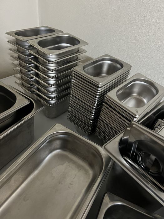 RECIPIENTES/ CUBAS GASTRONORM EM INOX – VÁRIOS TAMANHOS