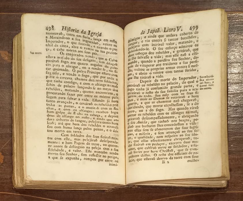 1.ª edição de 1749 da Historia da Igreja do Japão, tomo I