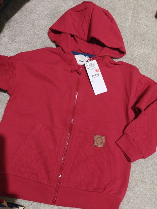 Bluza NOWA bordo uniwersalna r 122 128