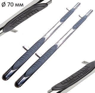 Кенгурятник Hyundai Santa-Fe 2006-2012 бокові передній захист пороги