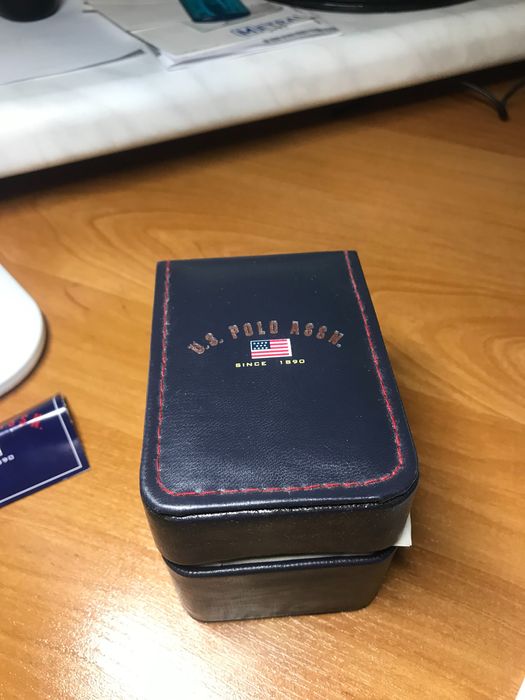 Zegarek U.S. POLO ASSN. nowy, czarny pasek, biała tarcza.
