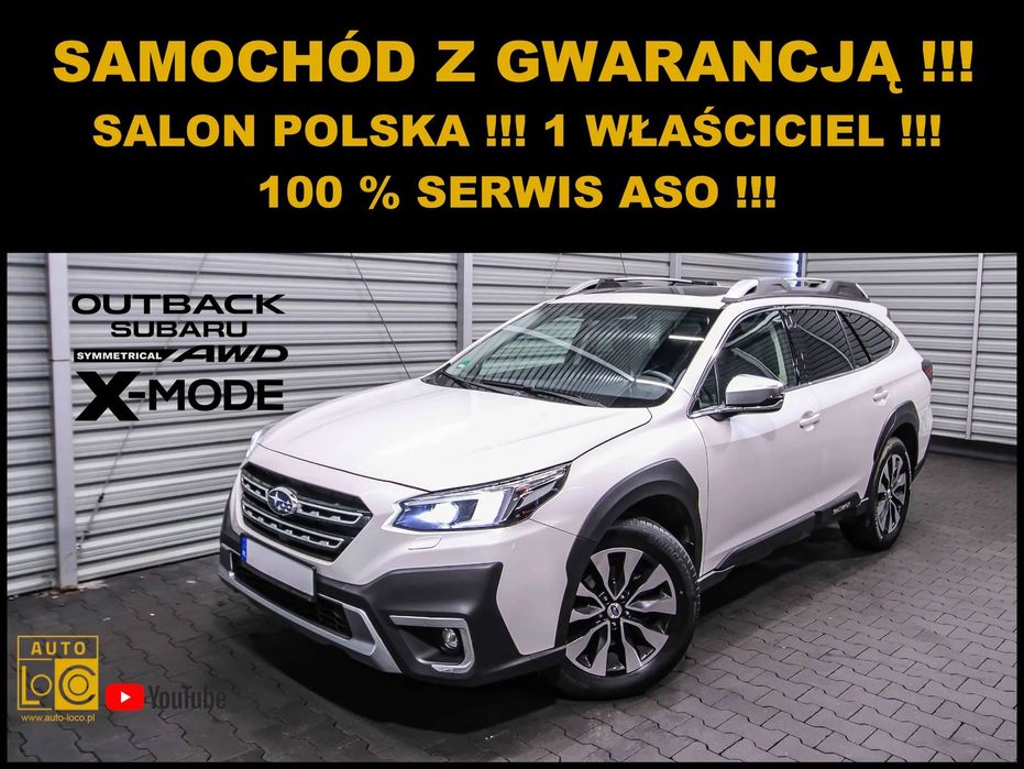 Subaru Outback Salon POLSKA + 1 WŁ + 100% Serwis SUBARU + 100% BEZWYPADKOWY !!!
