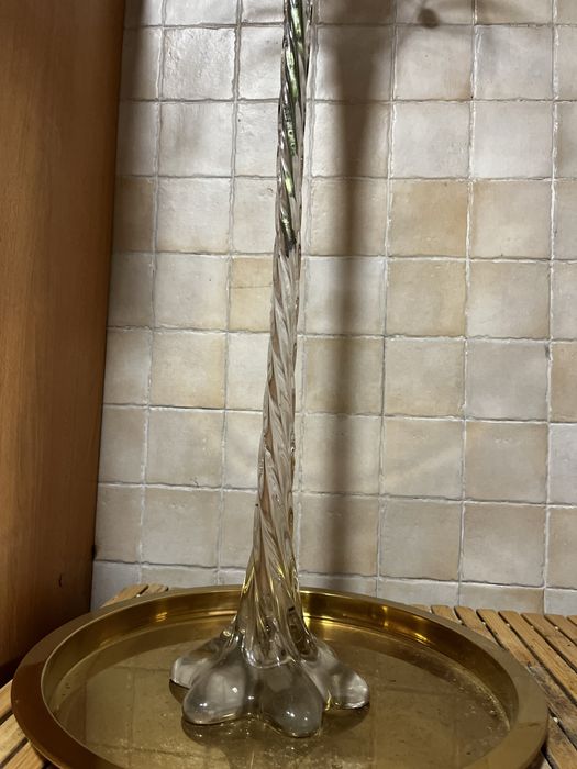 Jarra vidro alta com flor