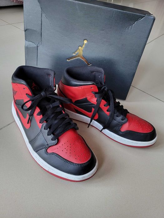Buty Air Jordan 1 Mid czerowno-czarne
