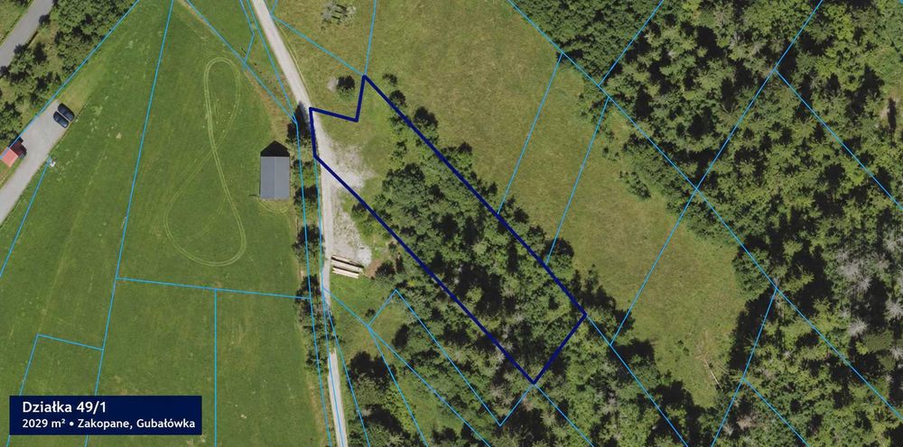 Zakopane, Gubałówka – 3 działki rolno-leśne, 5517 m²