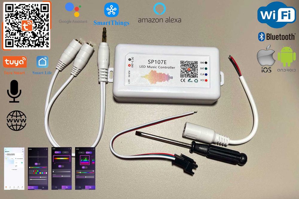 SP611E Bluetooth контролер, драйвер адресної стрічки/ SP107E Wi-Fi