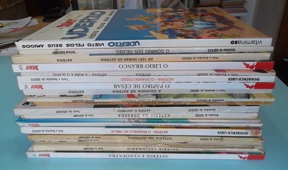 Álbuns BD do ASTÉRIX, edições portuguesas, capa dura e mole.
