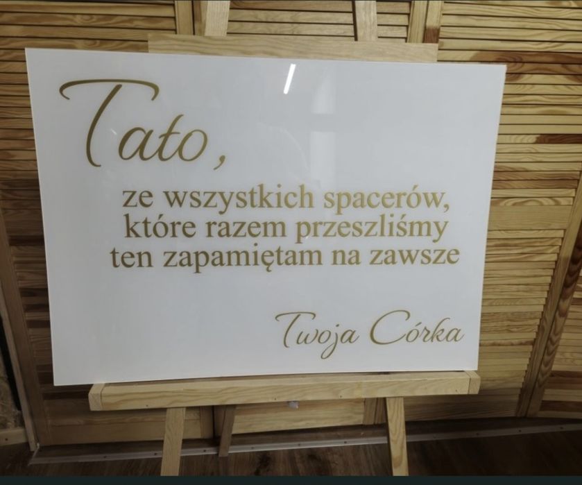 Zestaw tablic weselnych biało zlote