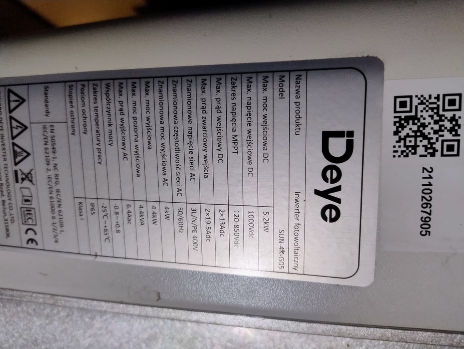 Inwerter fotowoltaiczny DEYE  SUN-4K-G05