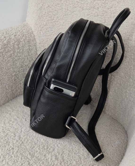 Кожаный рюкзак на 3 отдела, итальянский. Шкіряний рюкзак