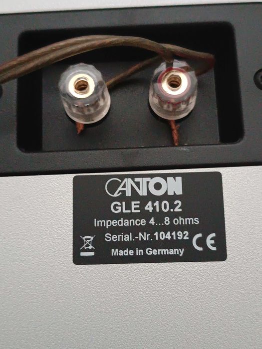 CANTON GLE 410.2 kolumny 2 szt. srebrne super stan.