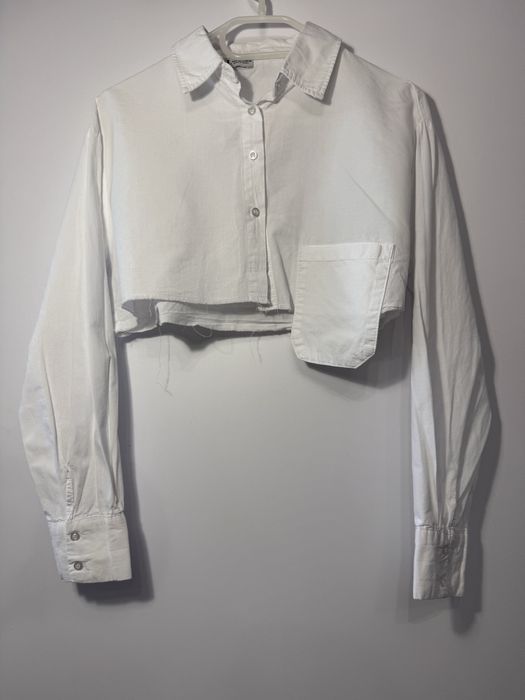 Укорочена сорочка з кишенею