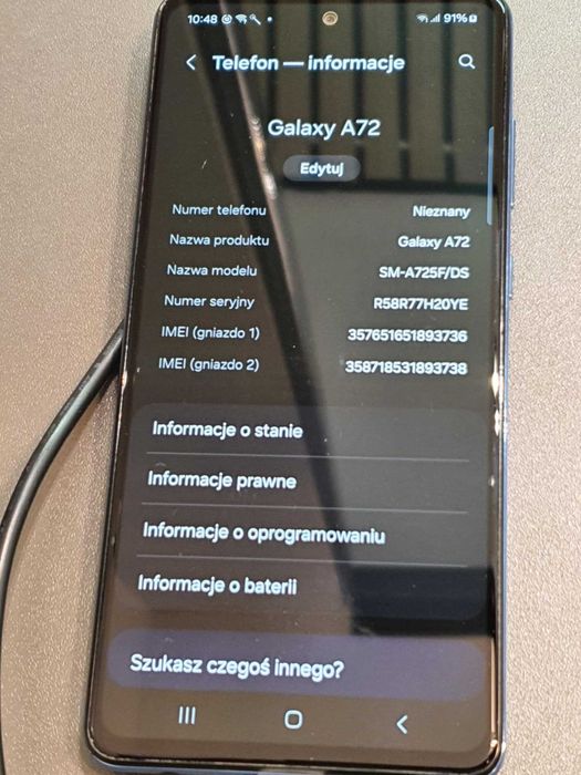Samsung Galaxy A72 128GB Blue – sprawny, dobry stan, dual SIM