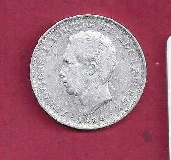 MONARQUIA  D. Luis  I  500 Reis  1888  Prata