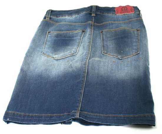 Bershka spódnica ołówkowa dżins jeans na dżinsowa do kolan 34