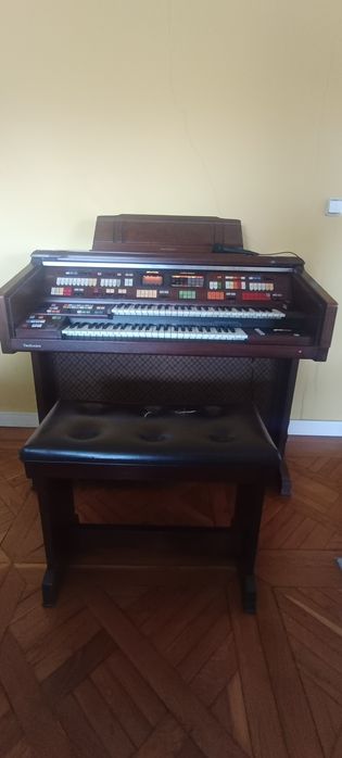 Órgão Eletrónico Technics SX-G7 Vintage - 2 Teclados + Pedaleira + Banco - A Funcionar