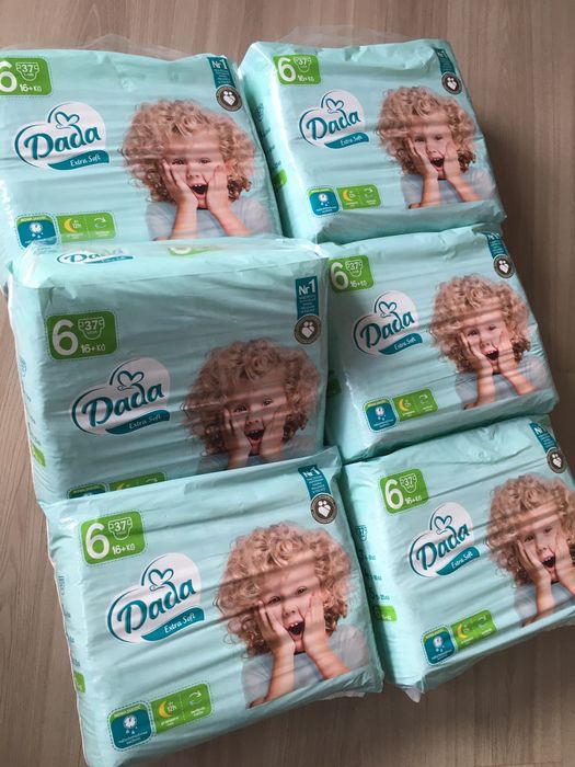 Pieluchy Dada 6 zielone,nowych 6 paczek,szybka wysyłka!