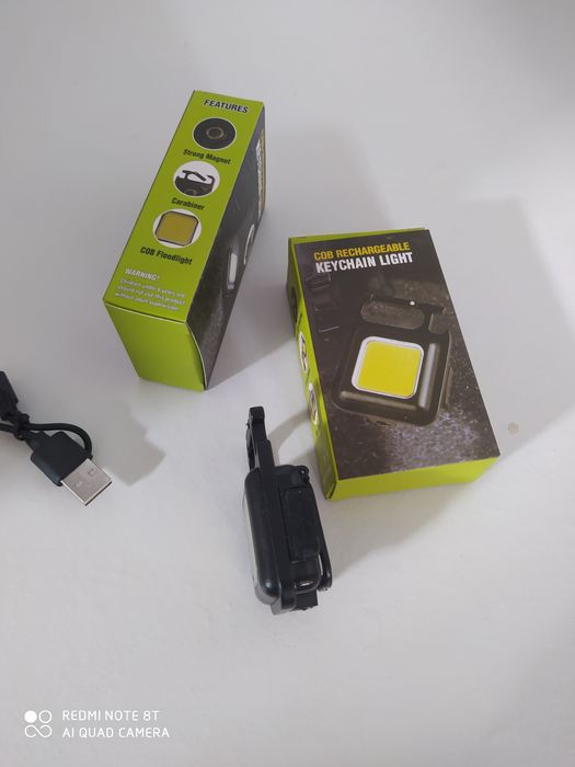 Фонарик брелок. Метал.