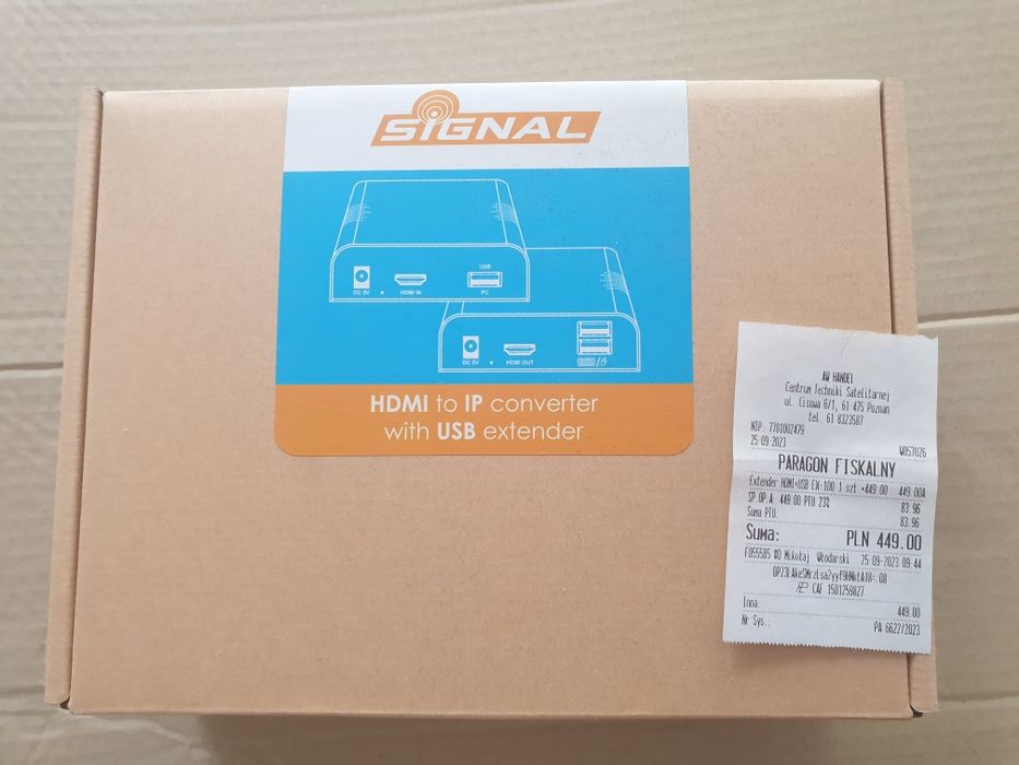 Przedłużacz HDMI to IP(LAN RJ45) z USB SIGNAL Expander HDMI+USB-EX-100