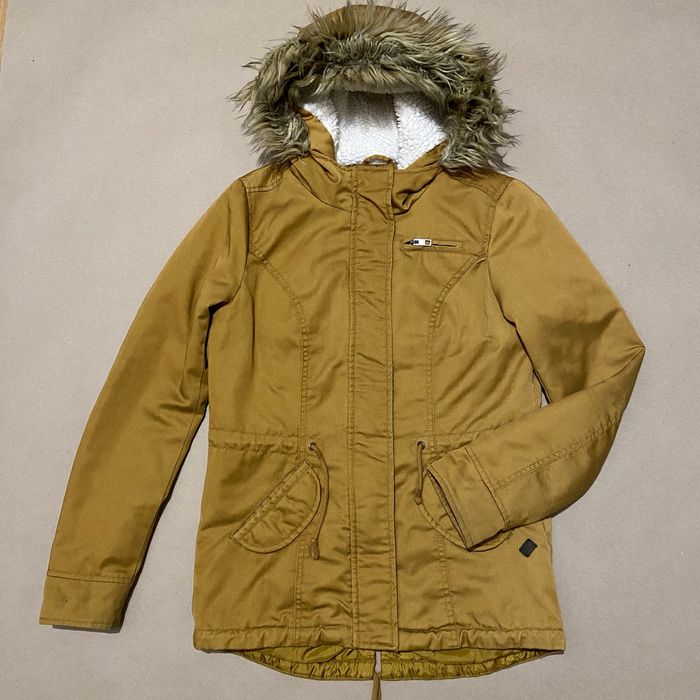 Парка демісезонна жіноча пісочна ONLY  розмір S