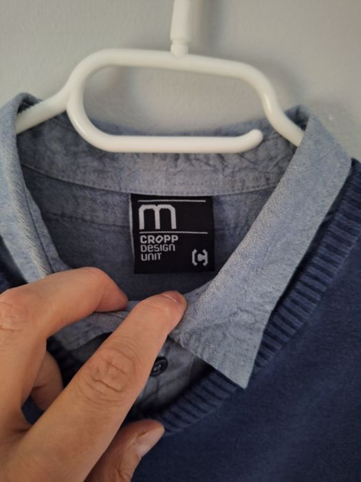 Sweter męski M, Cropp, z kołnierzykiem, granat