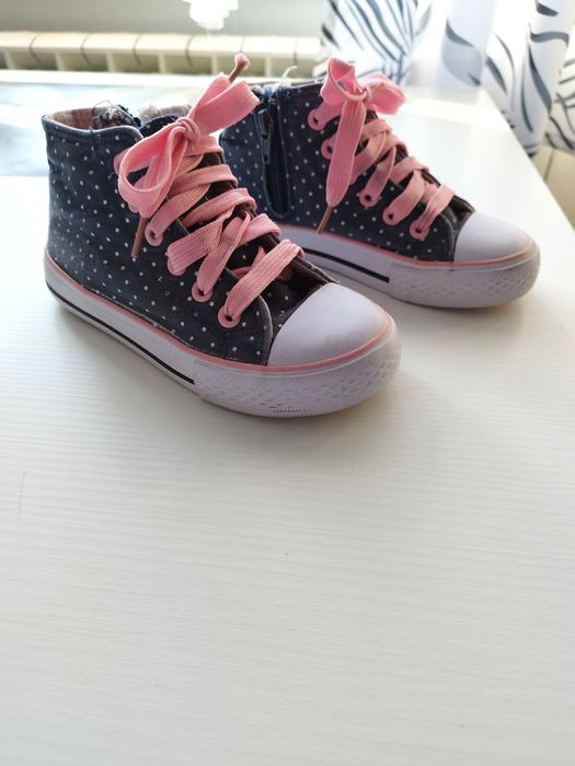 Trampki 30 za kostkę różowo granatowe