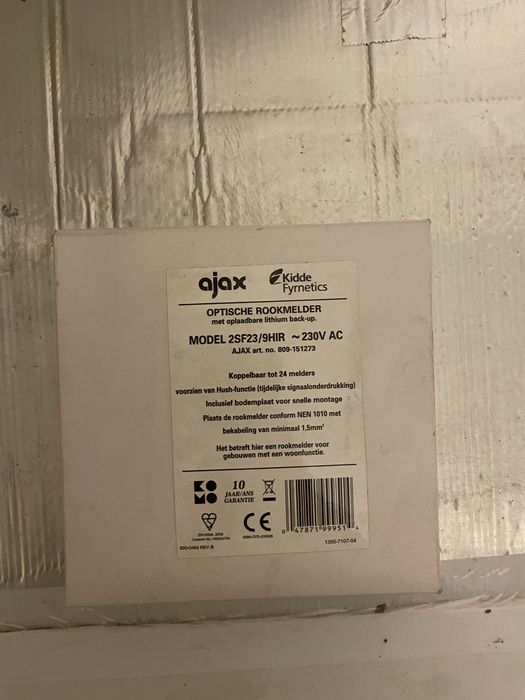 Nowe czujniki dymu AJAX 2SF23/9HIR – 230V AC