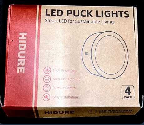 Luzes LED recarregáveis ​​com controle remoto, alimentadas p/bateria