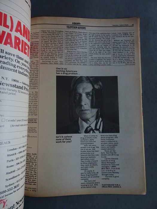 Revista de cinema Variety 1990 MIP International Television Annual
