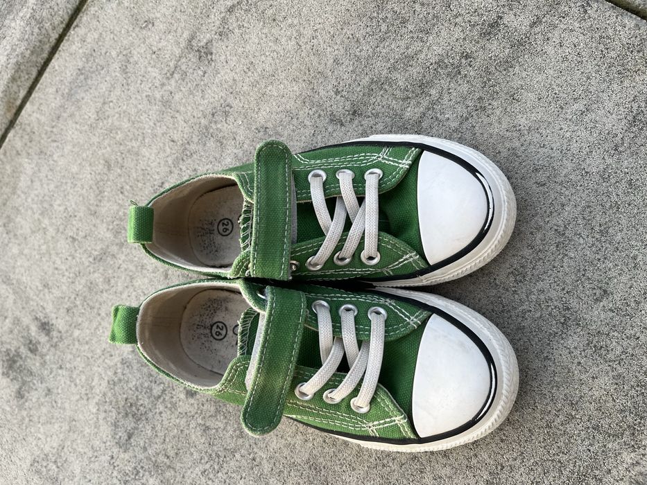 Zielone trampki gumka rzep 26