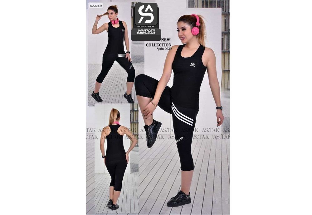 Dres Damski Adidas Sport Komplet Spodenki Koszulka Rozmiar S