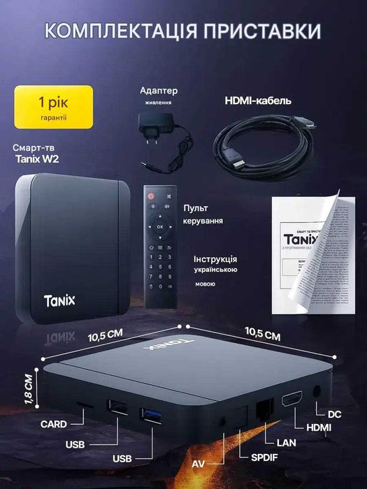 Приставка смарт тв | Tanix w2 | tv box | Android tv | смарт телевидение