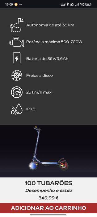 Trotinete 500W URBANGLIDE 100 shark